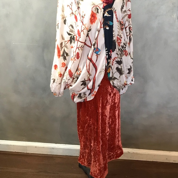 Anthropologie Maeve velvet midi skirt warm rust - Picture 7 of 8